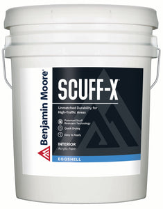 Benjamin Moore's Scuff-X Eggshell in 5 Gallon Bucket at Hoover Paint Store